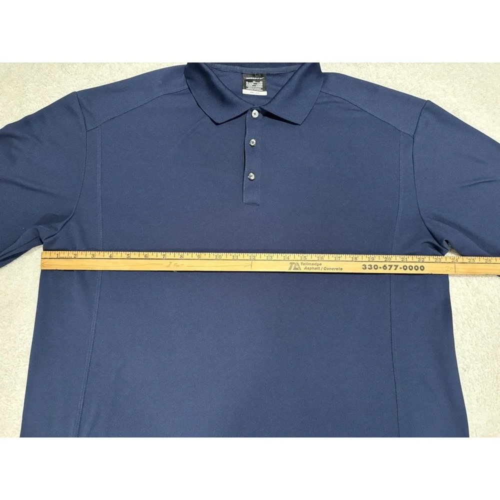 Nike Golf Polo Shirt Mens Large Blue Short Sleeve Dri-Fit Golfing Rugby‎ Causal